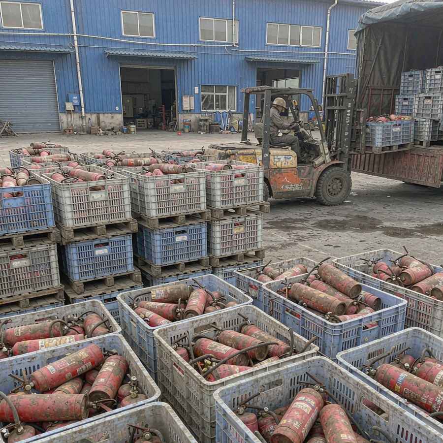 德阳某制造工厂车间报废灭火器批量回收项目